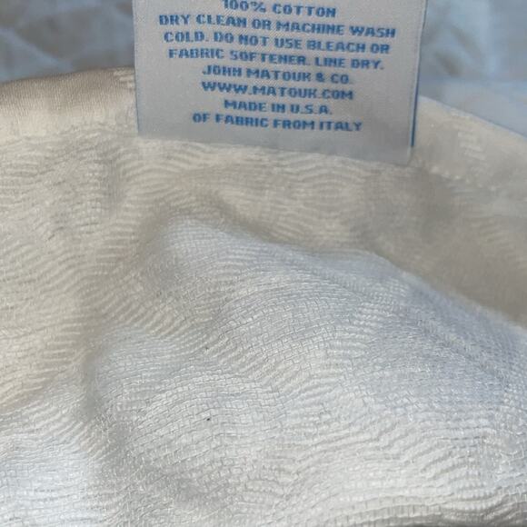 Matouk Quilted Euro Sham in White Retails $149 - Picture 4 of 7